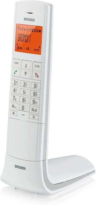 BRONDI Lemure Telefono Cordless, Bianco