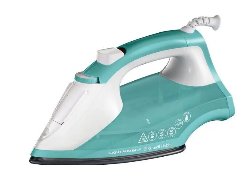 Russell Hobbs ferro da stiro Ferro a vapore Piastra antiaderente 2400 W Verde, Bianco