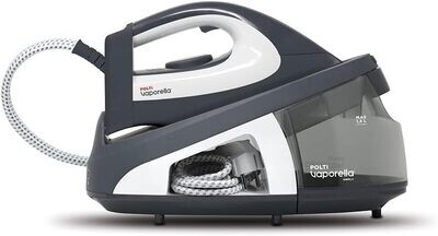 Polti Vaporella Simply VS10.12, Ferro da Stiro Generatore di Vapore con Serbatoio Estraibile da 1,5 L, max pump 6,5 bar, Funzione ECO, Grigio/Bianco