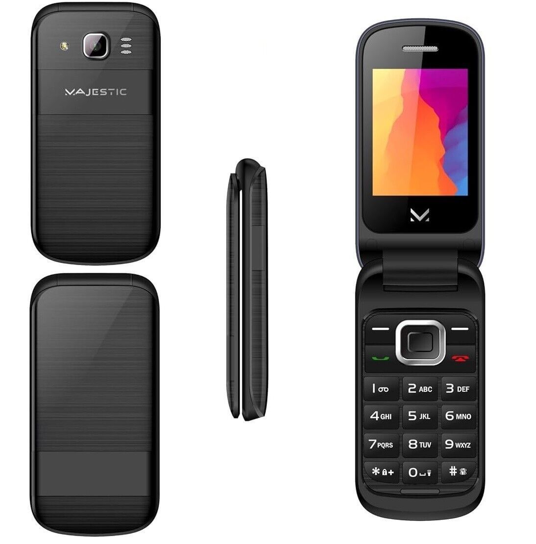 MAJESTIC LUCKY95 TELEFONO PER ANZIANI FOTOCAMERA SOS TASTI GRANDI DISPLAY 2.4&quot;