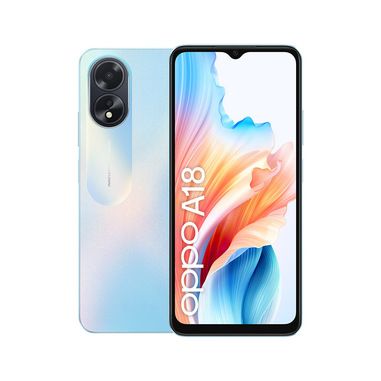 OPPO A18 4G Smartphone, AI Doppia fotocamera 8+2MP, Selfie 5MP, Display 6.56” 90HZ LCD HD+, 5000mAh, RAM 4GB