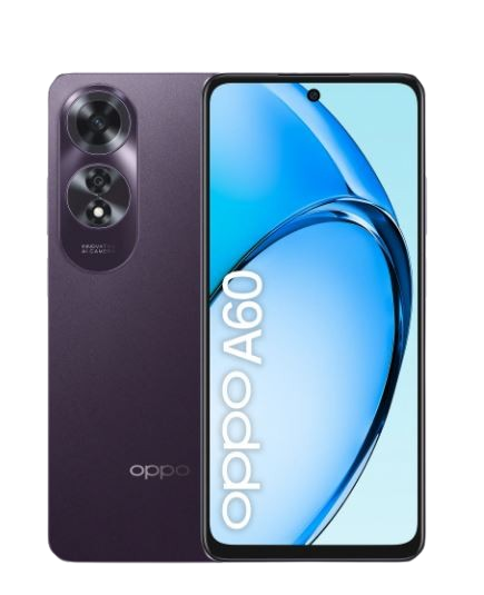 OPPO A60 Smartphone, AI Doppia Fotocamera 50+2MP, Selfie 8MP, Display 6.67” 90HZ LCD HD+, 5000mAh, RAM 8(Esp4GB/6GB/8GB)+ROM 256GB (esp1TB), IP65, [Versione Italia]