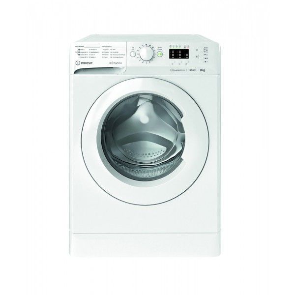INDESIT Lavatrice Carica frontale - Capacità di carico 8 Kg - Classe energetica C - Inverter - Velocità 1400 rpm - Bianca - Altezza 85 cm - Larghezza 59,5 cm - 12 Programmi .