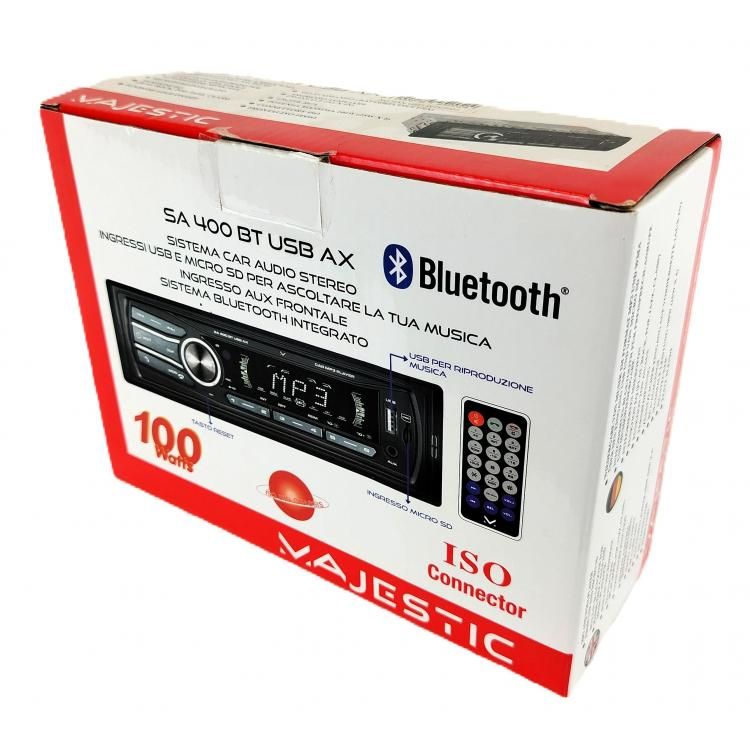 SA 400 BT USB AX STEREO AUTO 100W (25W x 4)