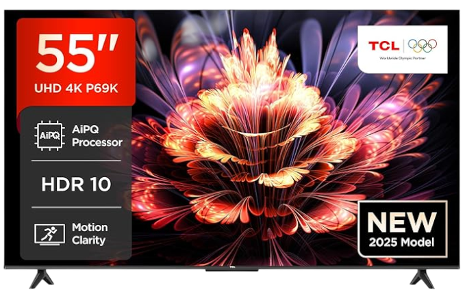 TCL Serie Smart TV 4K Ultra HD 55&quot; 55P69K, Dolby Audio, HDR10+, Google TV