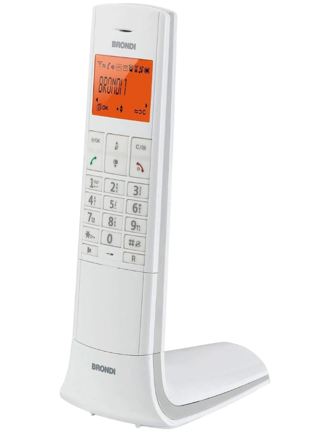 BRONDI Lemure Telefono Cordless, Bianco