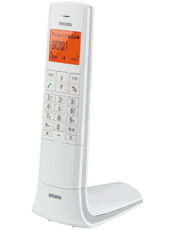 BRONDI Lemure Telefono Cordless, Bianco