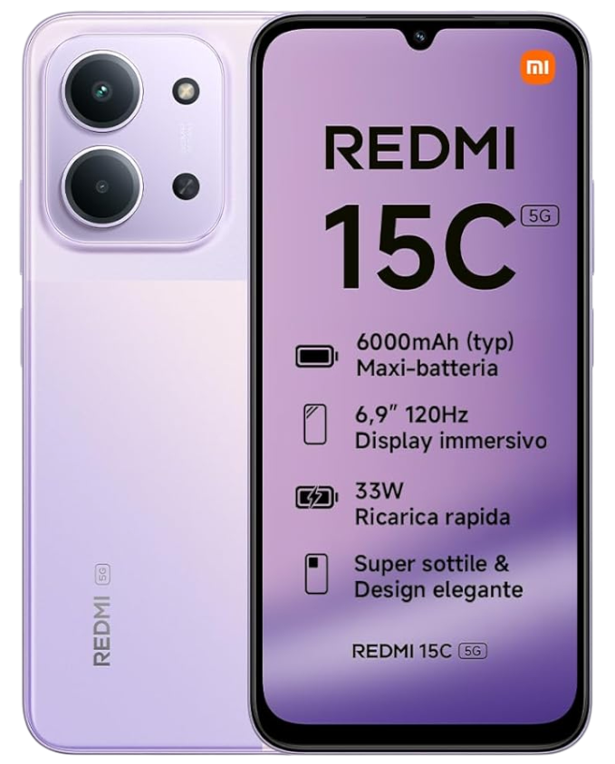 Xiaomi Redmi 15C 5G, 4+256GB, Display 6,9&quot; 120Hz