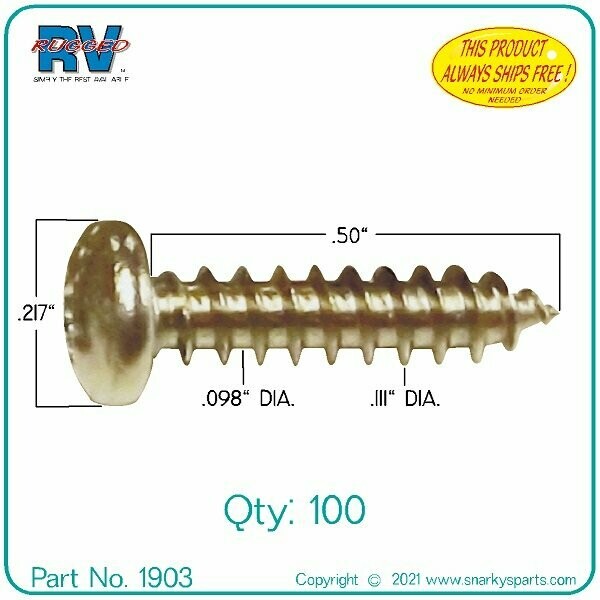 Stainless #4 Screws Phillips (100)
