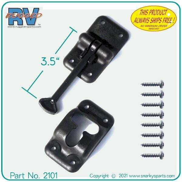 Door Holder Black Plastic 3.5"  w Screws