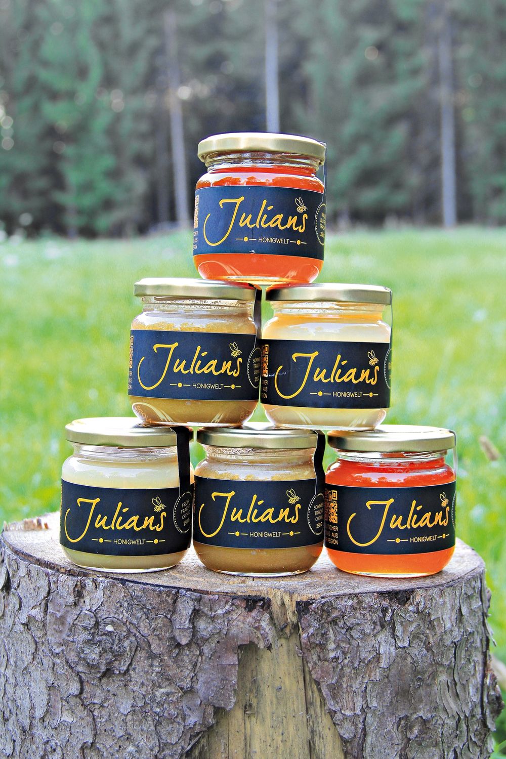 Honig-Abo von Julians Honigwelt – 4 Gläser Imkerhonig a 250g  für 20 €