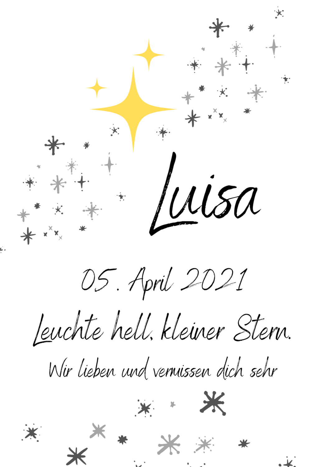 Sternchenposter gestaltbar