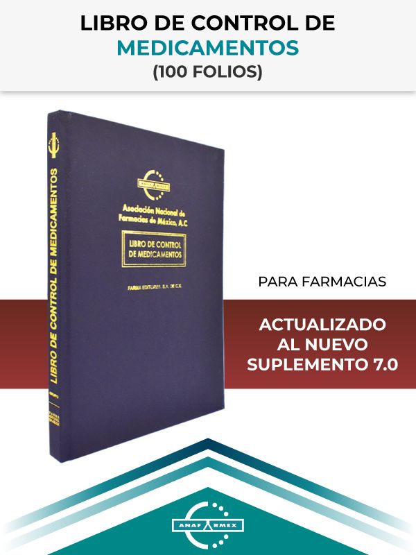 Libro de Control de Medicamentos (100 hojas)