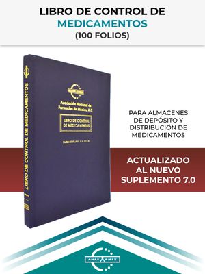 Libro del Control de Medicamentos para Almacenes (100 hojas)