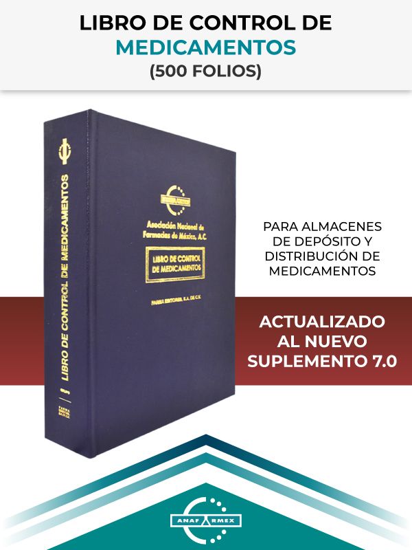 Libro de Control de Medicamentos para Almacenes (500 hojas)