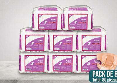 8Pack Pañal de Adulto Alguric Mediano 8Pack Pañal de Adulto Alguric Mediano