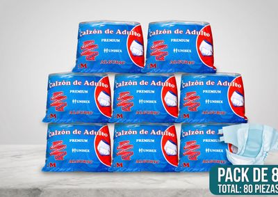 8Pack Calzón de Adulto Alguric Mediano