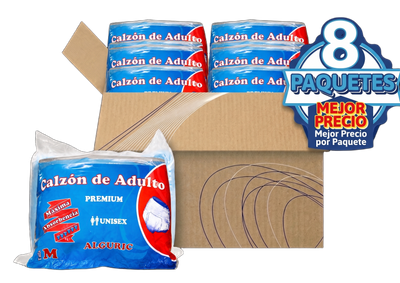 8Pack Calzón de Adulto Alguric Mediano 8Pack Calzón de Adulto Alguric Mediano