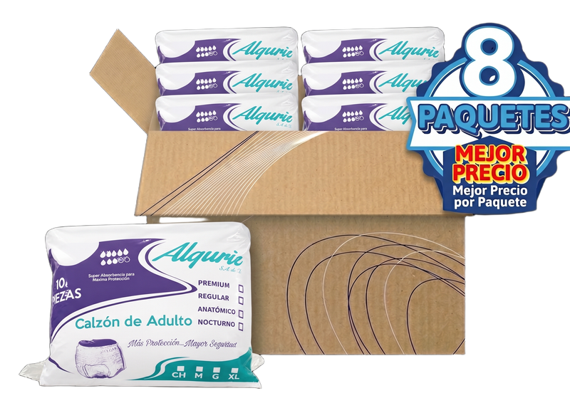 8Pack Calzón de Adulto Alguric Grande 8Pack Calzón de Adulto Alguric Grande