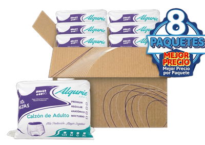 8Pack Calzón de Adulto Alguric Grande