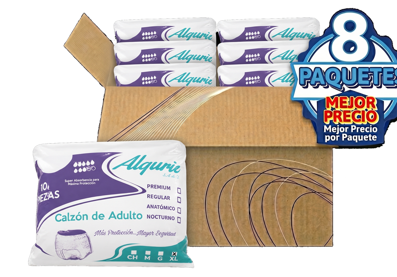 8Pack Calzón de Adulto Alguric XL 8Pack Calzón de Adulto Alguric XL