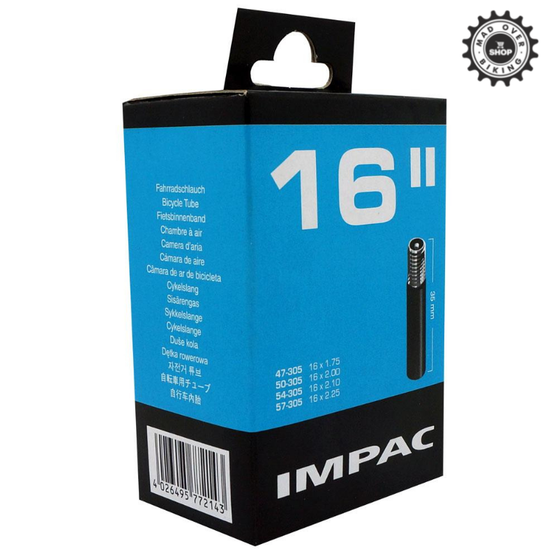 IMPAC AV16 (16" x 1.75-2.25) Schrader Valve Tube