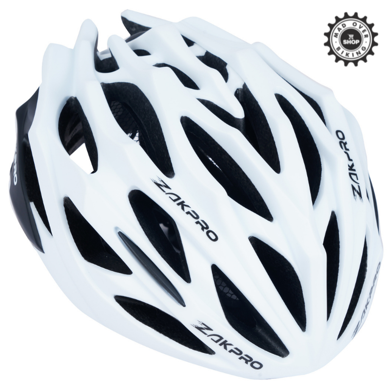 ZAKPRO Inmold biking helmets – Signature series(White) LARGE (58-61 cms)