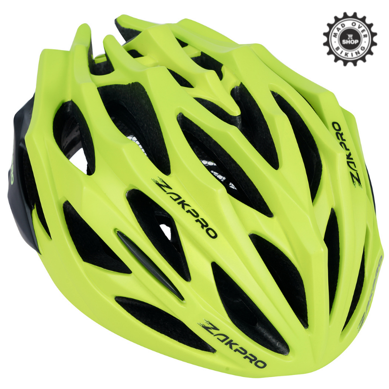 ZAKPRO Inmold biking helmets – Signature series( Florescent Green) SIZE: LARGE (58-61 cms)