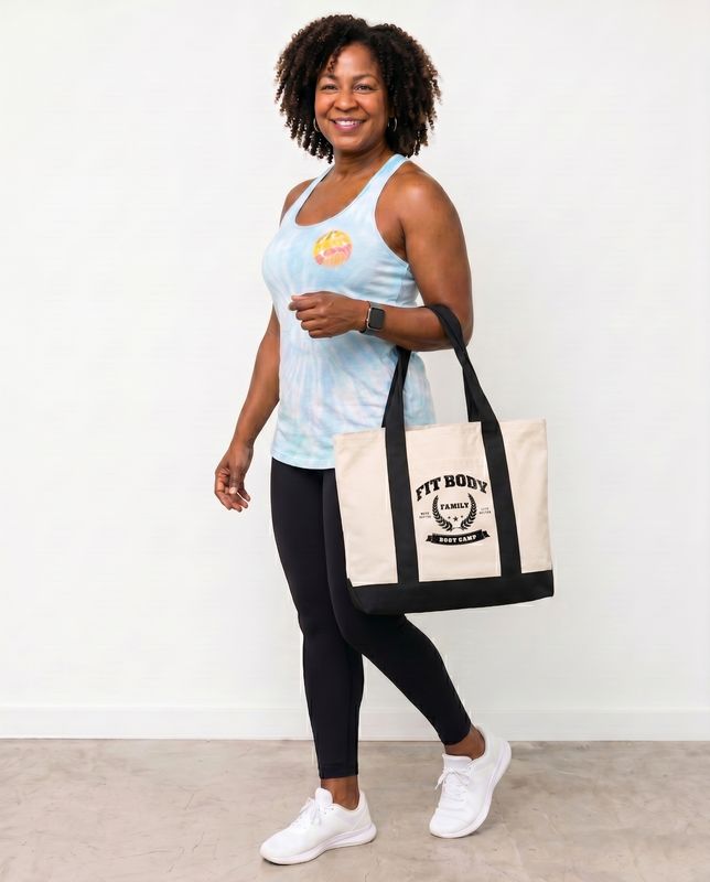 Back To Boot Camp Canvas Gym Tote