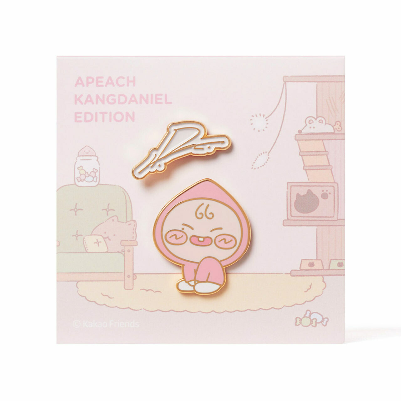 [PIN BADGE SET 2p] APEACH X KANGDANIEL