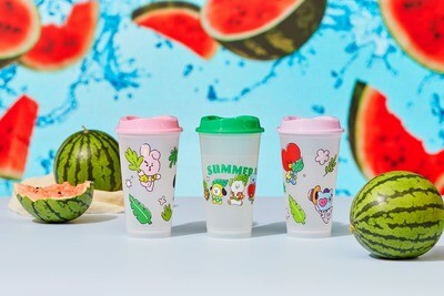 BT21 SUMMER LANE REUSABLE CUP SET 3pcs (473mL)