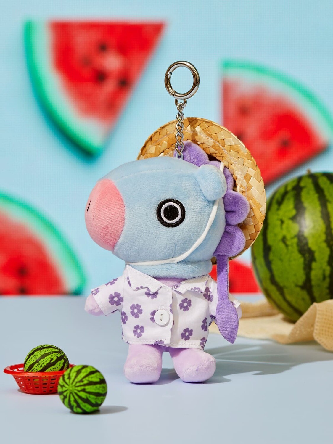 BT21 SUMMER LANE BAG CHARM (12x16cm), OPTION CHARACTER: MANG