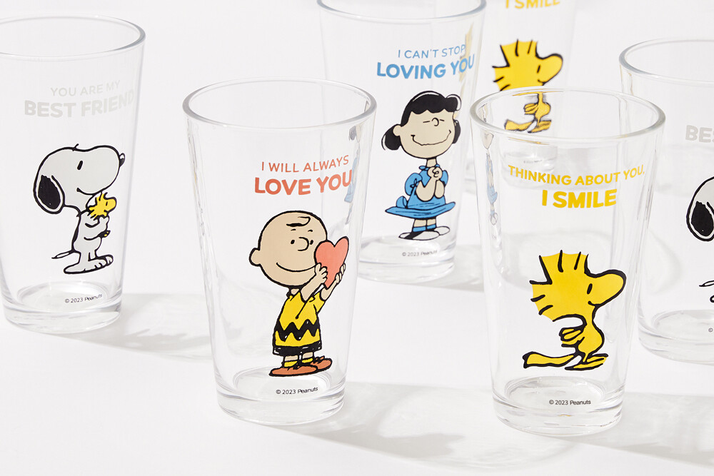 PEANUTS DAILY GLASS CUP 450mL