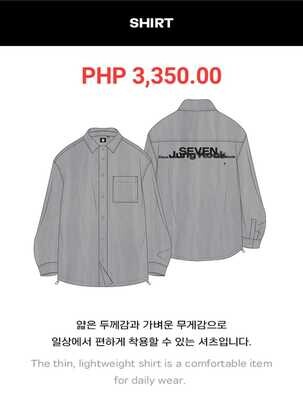 JK SEVEN SHIRT (MEDIUM) ❌️NO PHOTOCARD❌️