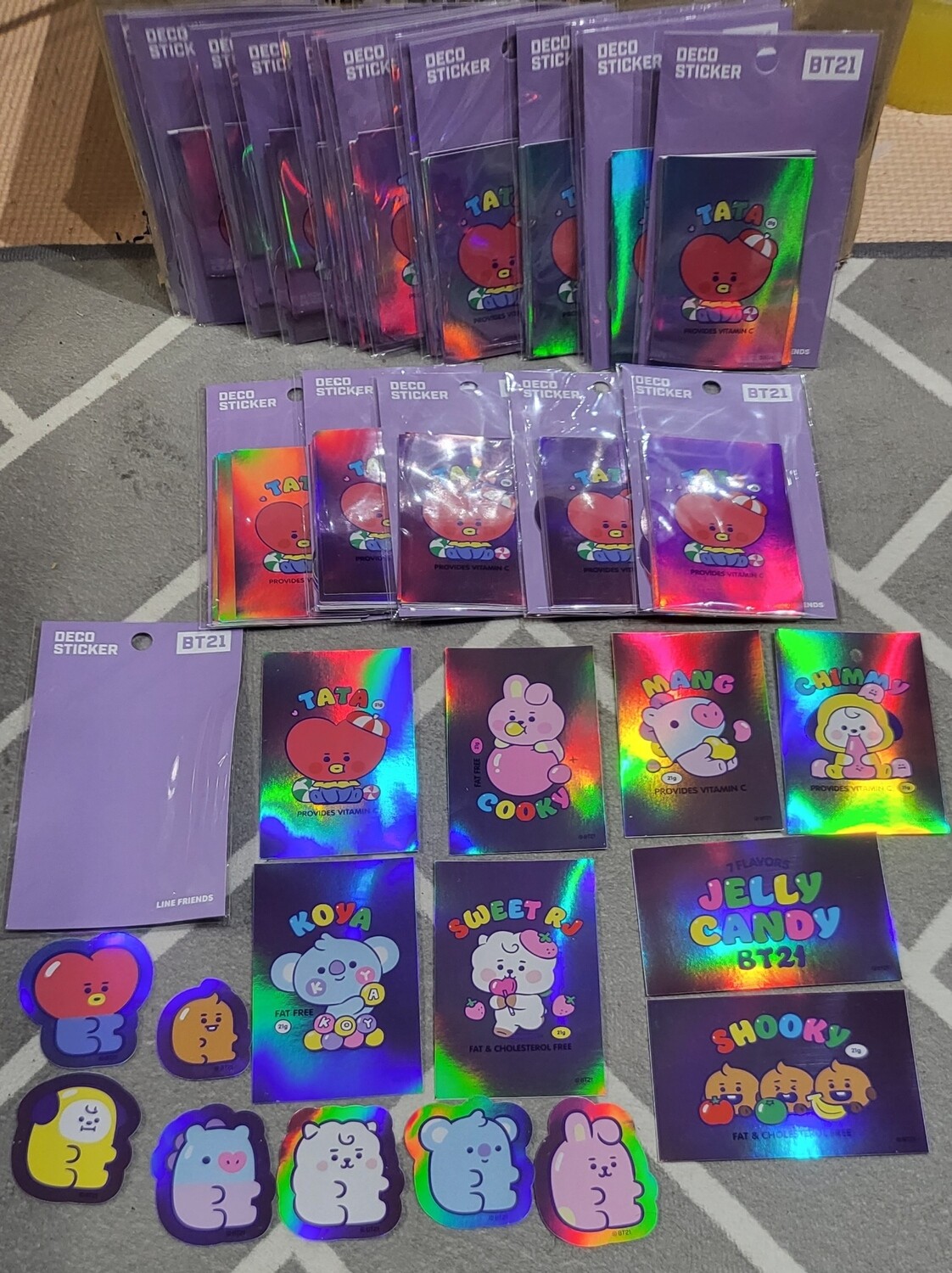 BT21 DECO HOLOGRAM STICKER (15pcs per pack)