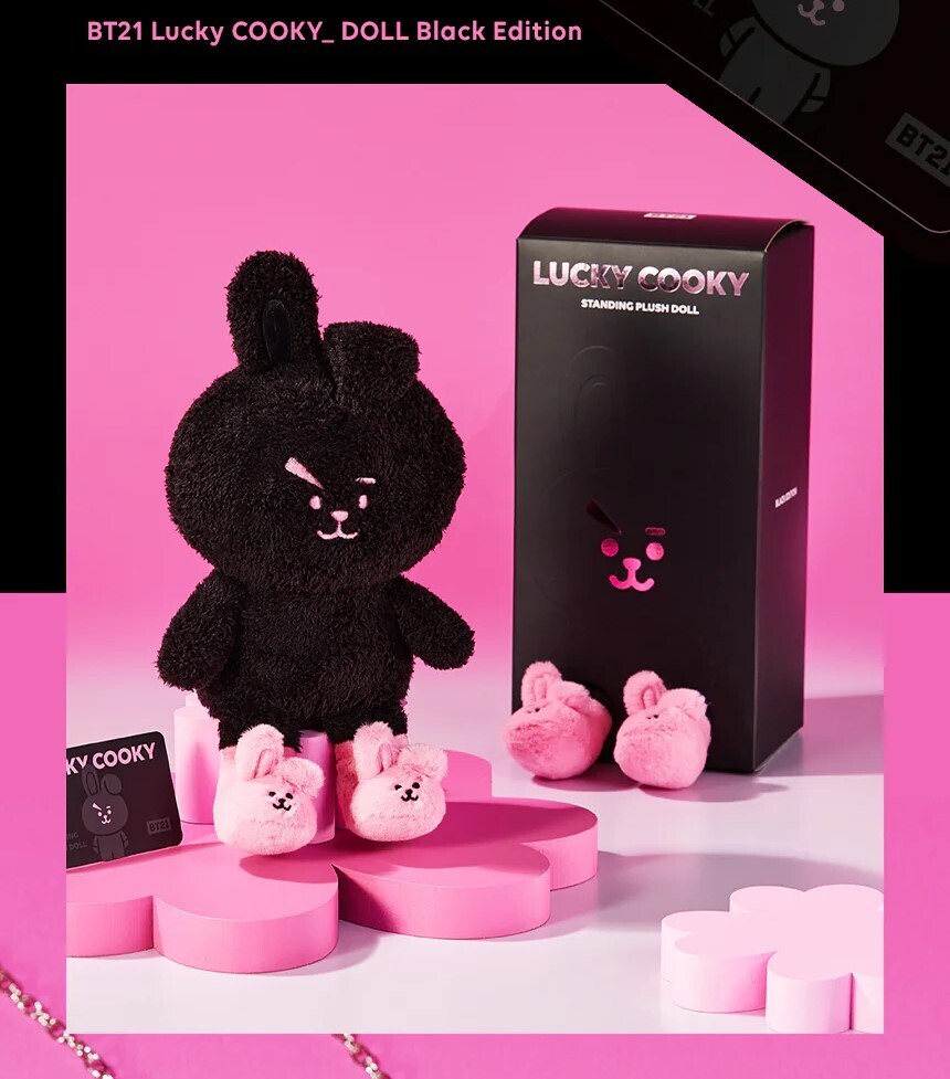 [NOV BATCH] BT21 LUCKY COOKY PLUSH DOLL (Black Edition)