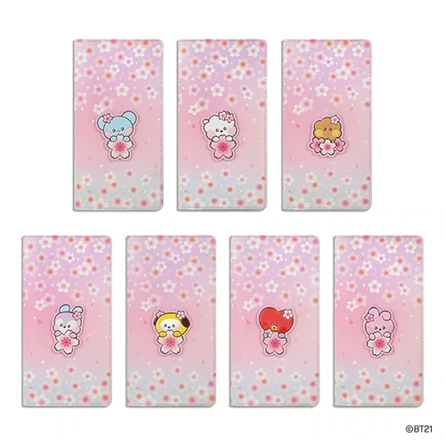 [APR BATCH] BT21 CHERRY BLOSSOM 2024 LEATHER PATCH PASSPORT COVER (L)