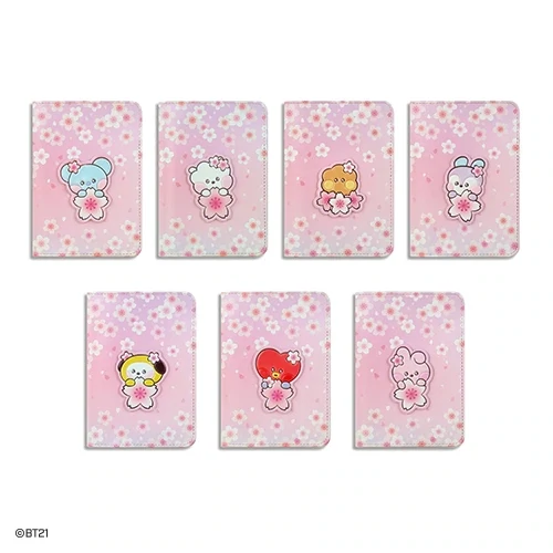 [APR BATCH] BT21 CHERRY BLOSSOM 2024 LEATHER PATCH PASSPORT COVER (S)