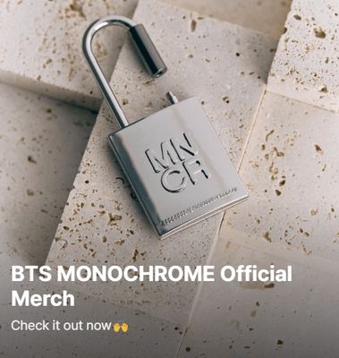 [AUG BATCH] BTS MONOCHROME OFFICIAL MERCHS