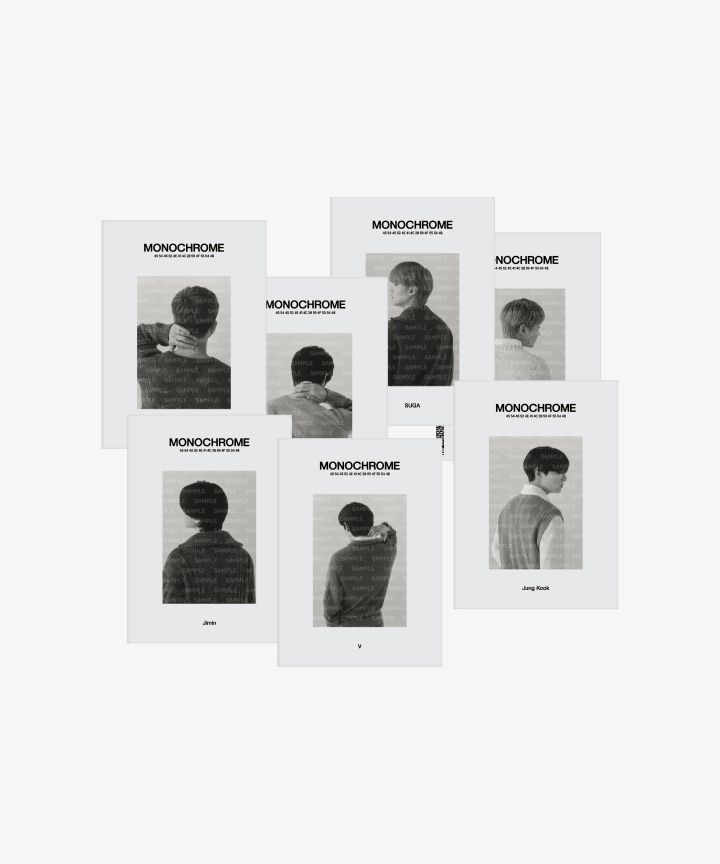 [AUG BATCH] BTS MONOCHROME OFFICIAL MERCHS 
(POSTCARD)