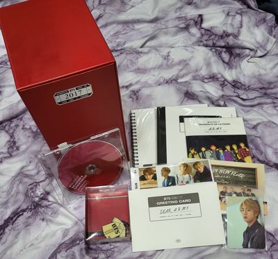 BTS 2017 Season's Greetings Jin's pc + BTS J-hope Jack In The Box Official Music Box Set + Hope On The Street Albums with Photocards