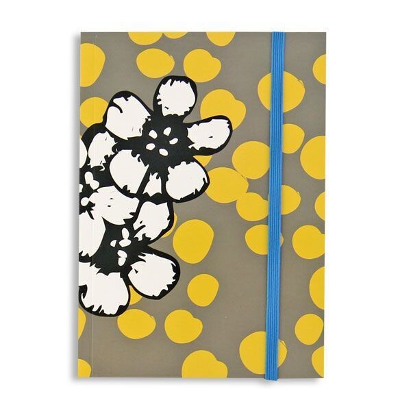 Yellow Dot with Graphic Flower Journal