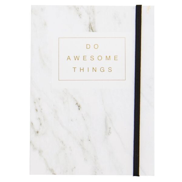 White Marble  Do Awesome Things Journal