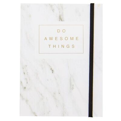 White Marble Do Awesome Things Journal White Marble Do Awesome Things Journal