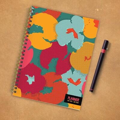 Floral Dotted Weekly/Monthly Spiral Planner