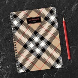 Plaid Fashion Medium Weekly Monthly Planner + Coordinating Planning Stickers
