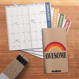 Awesome Rainbow 2-Year Small Monthly Planner