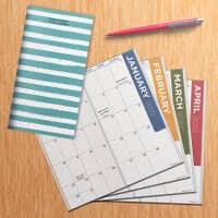 Blue Stripe 2-Year Small Monthly Planner