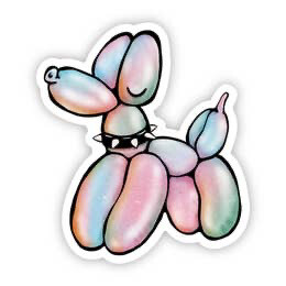 Balloon Dog Multicolor Sticker