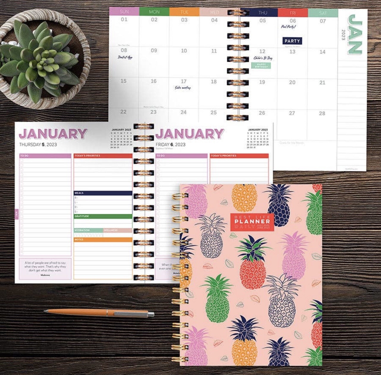 Perky Pineapples Daily Luxe Planner